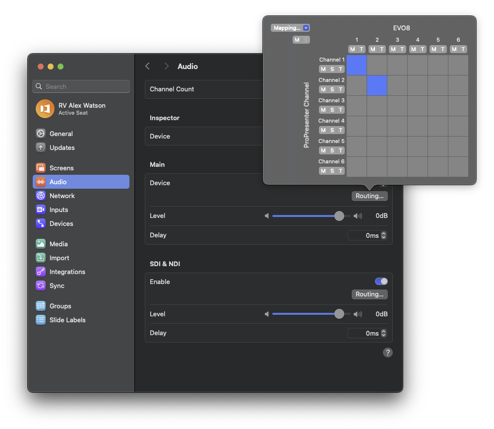 Audio tab of ProPresenter Settings_Routing.png