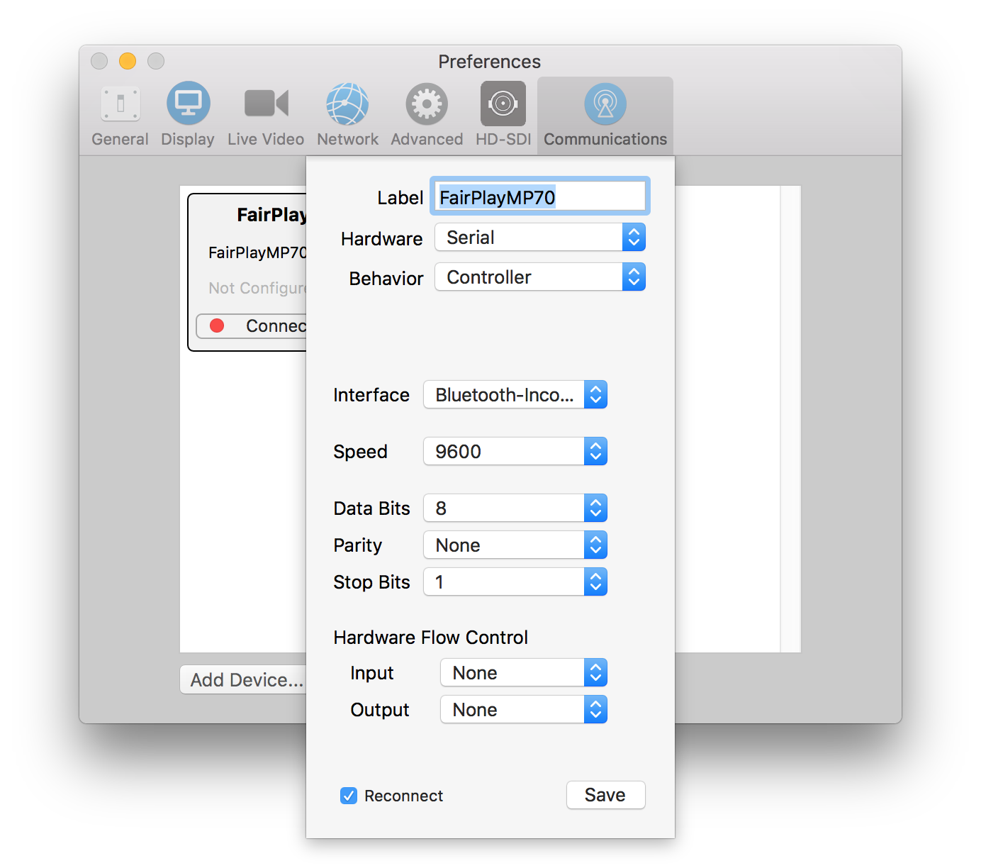 How to connect a Fair Play MP 70 Controller with ProPresenter