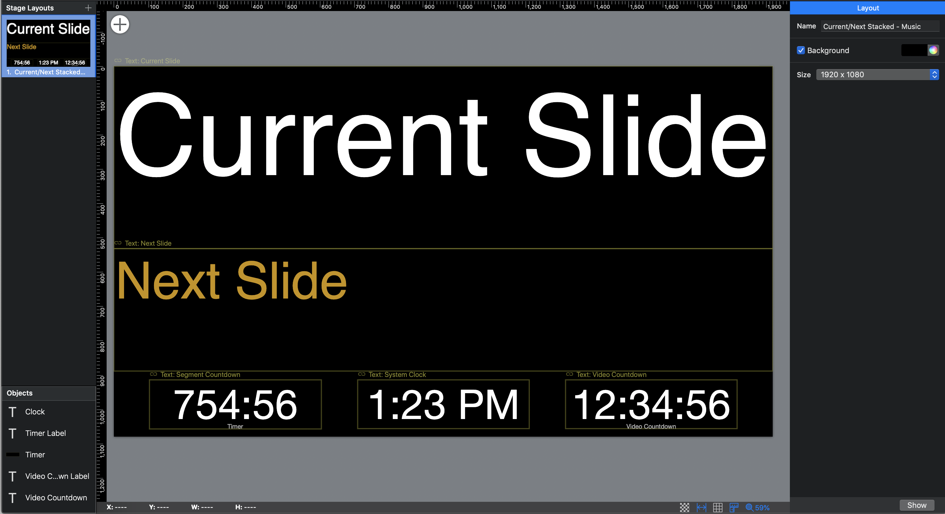 propresenter 6 stage display setup