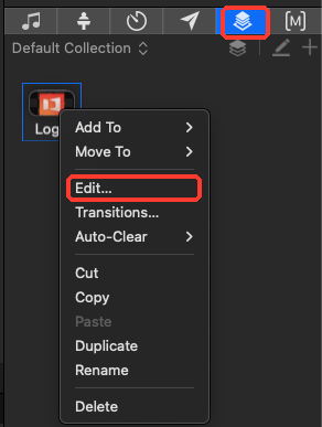 Right-click a prop and choose Edit...