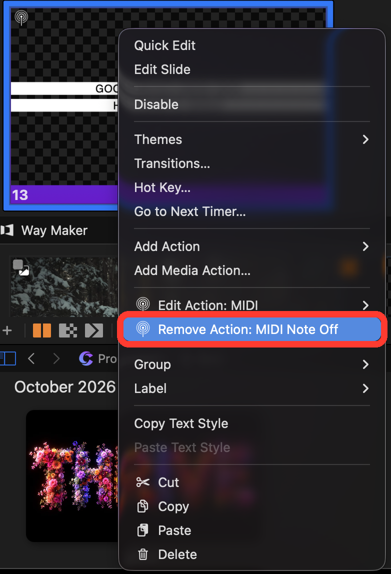 Remove Action
