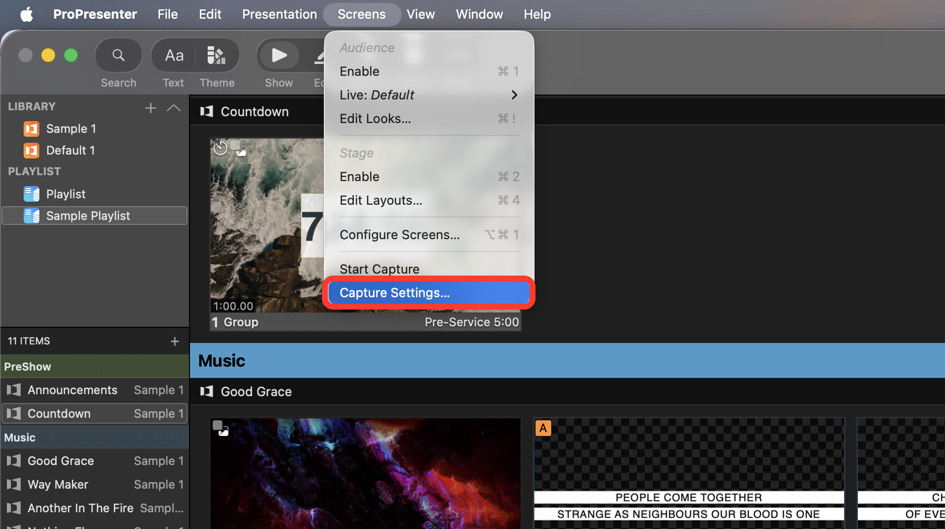 Capture Settings